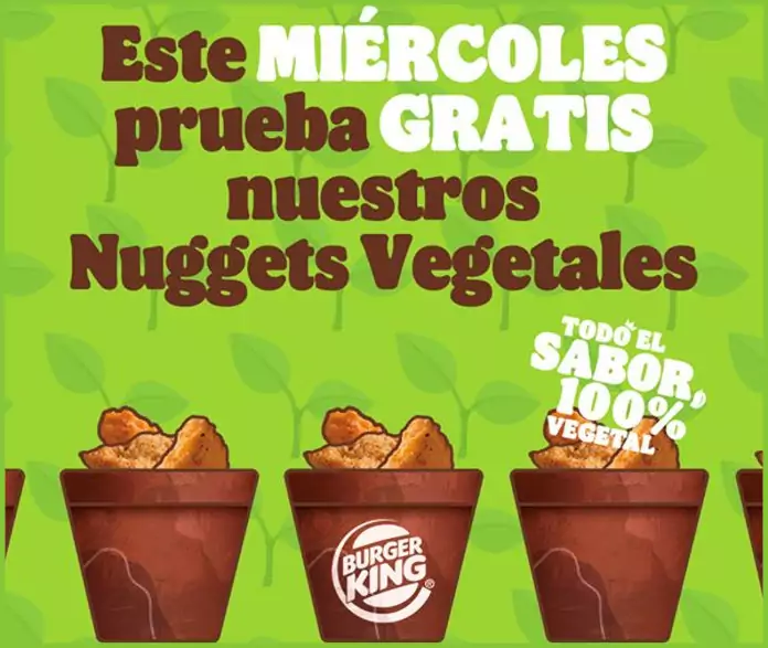 Maceta de los nuevos Nuggets Vegetales en Burger King Maceta de los nuevos Nuggets Vegetales en Burger King