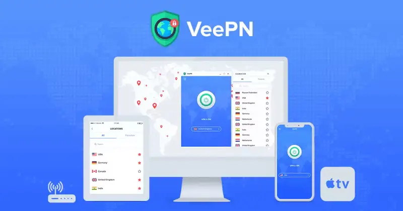 6 Meses VPN VeePN con tráfico ilimitado y 5 dispositivos 6 Meses VPN VeePN con tráfico ilimitado y 5 dispositivos
