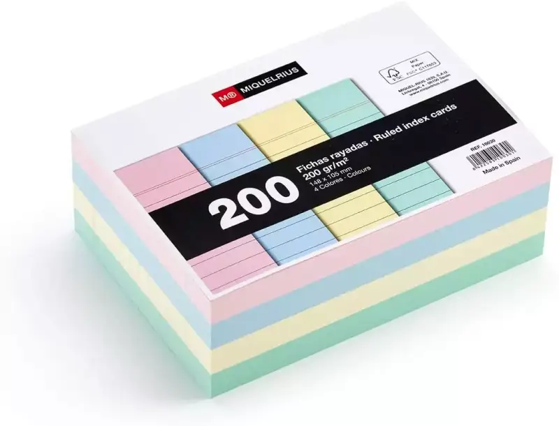 200x Tarjetas de estudio A6 200x Tarjetas de estudio A6