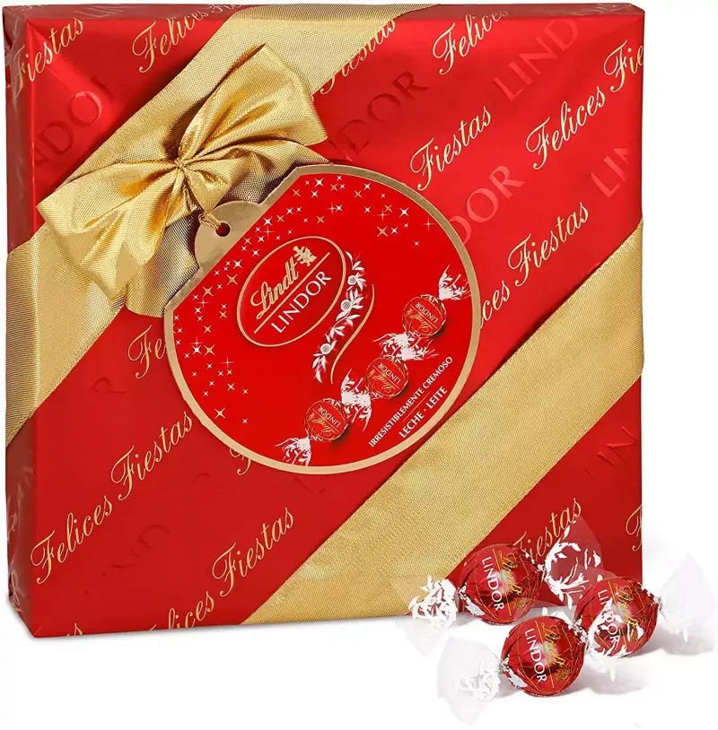Caja de Regalo: Bombones Chocolate con Leche Lindt Caja de Regalo: Bombones Chocolate con Leche Lindt