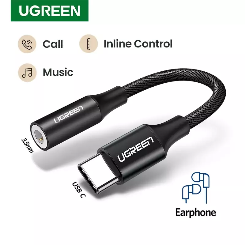 Adaptador Ugreen USB-C a Jack de 3,5mm Adaptador Ugreen USB-C a Jack de 3,5mm