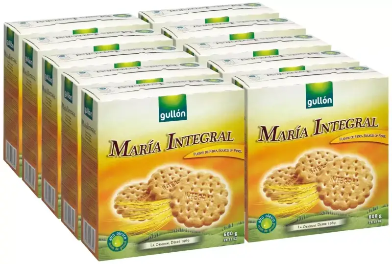 10x600 gr Galleta maría integral Gullón 10x600 gr Galleta maría integral Gullón