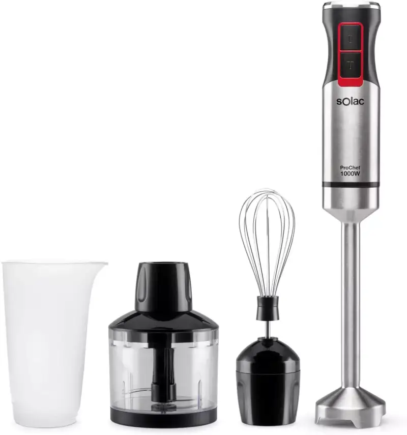 Batidora de mano Solac Pro Chef 1000W + Accesorios Batidora de mano Solac Pro Chef 1000W + Accesorios