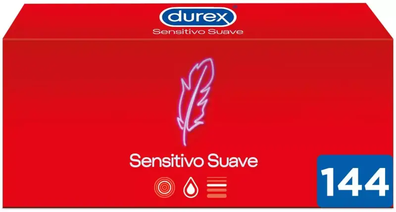 144 Preservativos Durex Sensitivo Suave 144 Preservativos Durex Sensitivo Suave