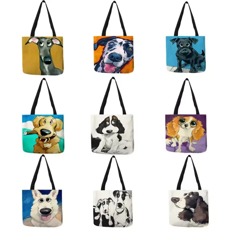 Bolso de mano con estampado de perros (varios diseños) Bolso de mano con estampado de perros (varios diseños)
