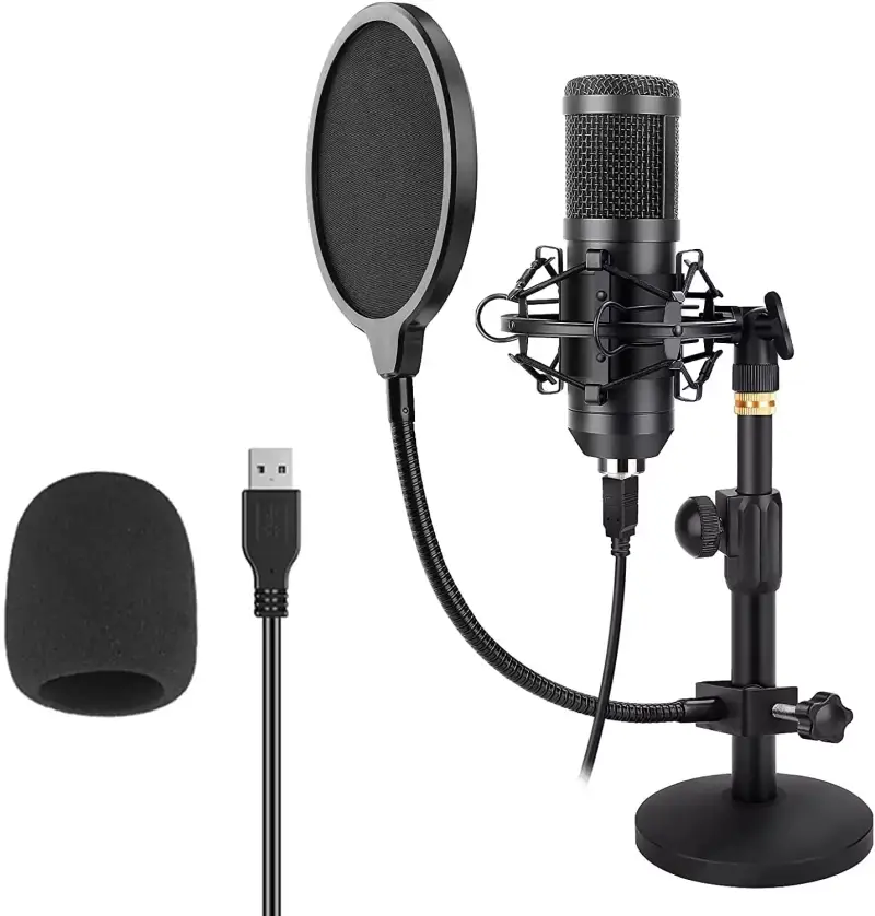 Conjunto de micrófono de condensador USB Conjunto de micrófono de condensador USB