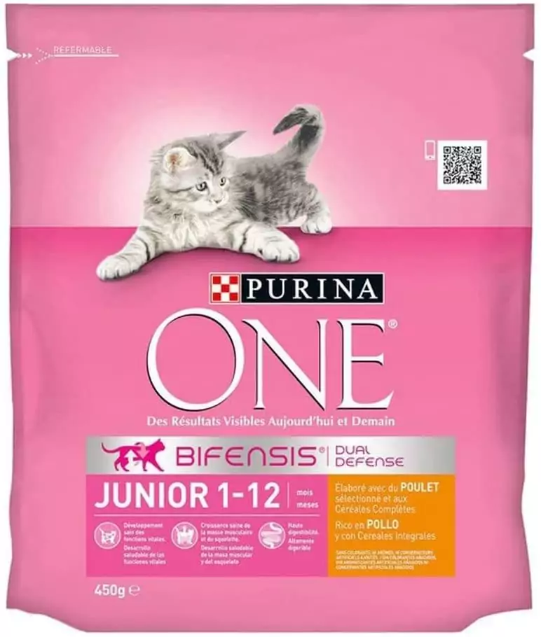 450g Purina One Junior Pollo con cereales integrales 450g Purina One Junior Pollo con cereales integrales