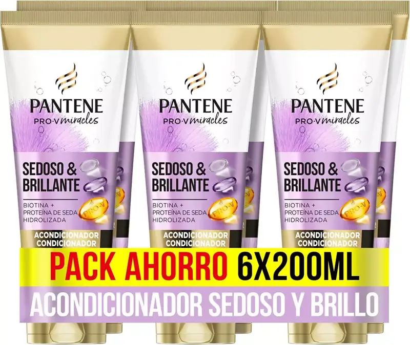 6x200ml Acondicionador Pantene Pro-V Miracles Sedoso & Brillante 6x200ml Acondicionador Pantene Pro-V Miracles Sedoso & Brillante