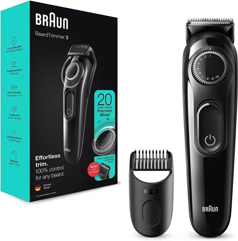 Recortadora de Barba Braun BT3322 Recortadora de Barba Braun BT3322