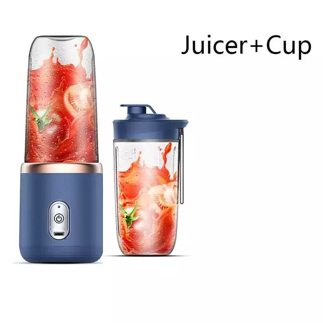 Exprimidor portátil de 6 cuchillas + taza portátil Exprimidor portátil de 6 cuchillas + taza portátil