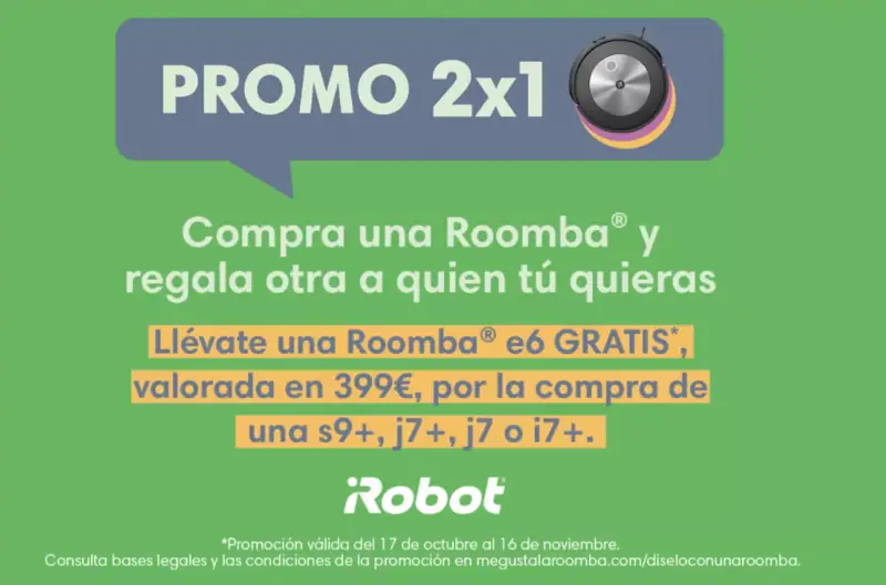 2x1 en Roomba en Mediamarkt 2x1 en Roomba en Mediamarkt