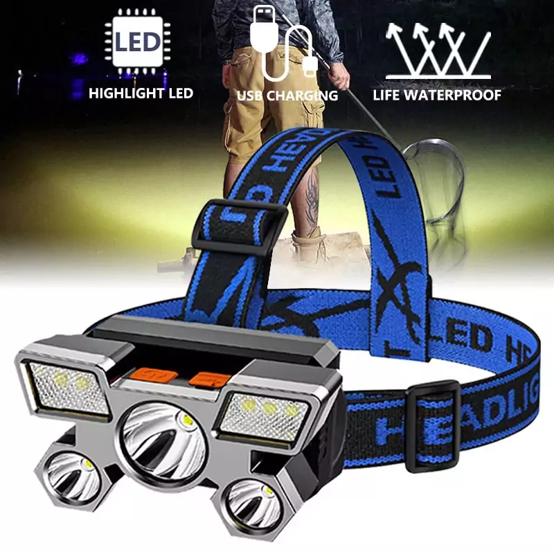 Linterna frontal de cabeza LED multiusos Linterna frontal de cabeza LED multiusos