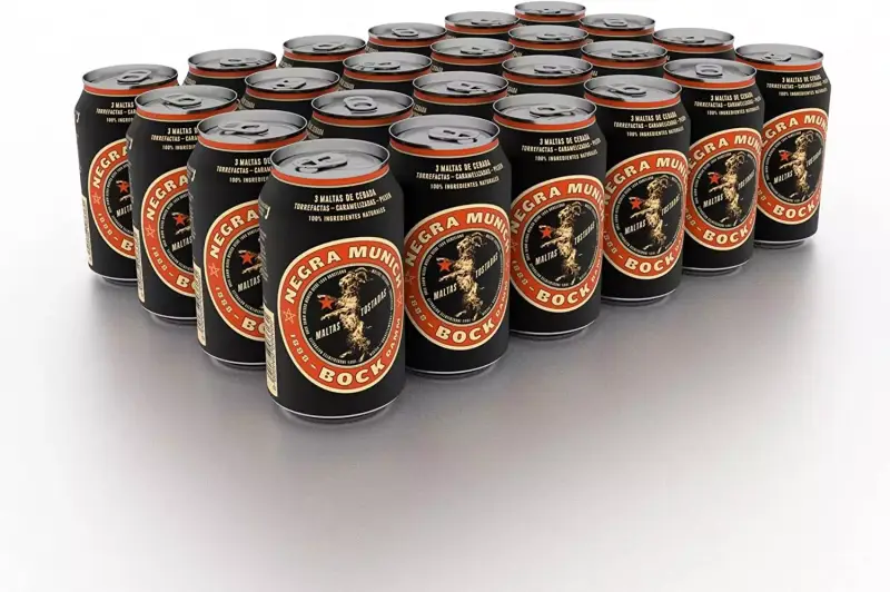 Pack 24 latas 33cl cerveza negra Damm Pack 24 latas 33cl cerveza negra Damm