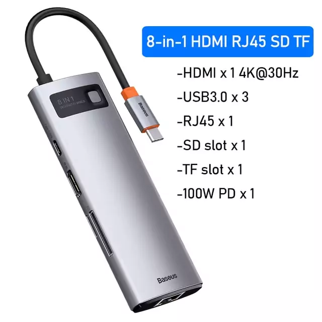 Adaptador HUB USB Baseus 4 en 1 Adaptador HUB USB Baseus 4 en 1
