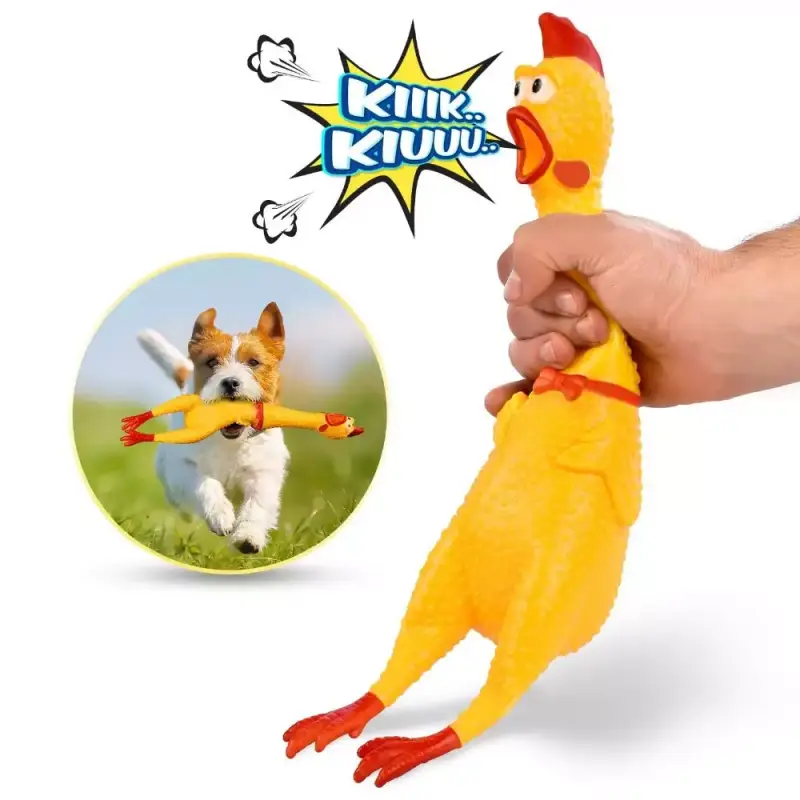 Juguete forma de pollo con sonido para perro Juguete forma de pollo con sonido para perro