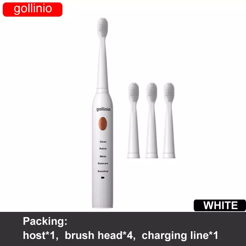 Cepillo de dientes eléctrico Gollinio + 4 cabezales Cepillo de dientes eléctrico Gollinio + 4 cabezales