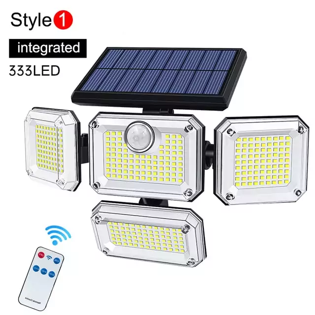 Foco solar LED para exteriores 333 LED 20W IP65 Foco solar LED para exteriores 333 LED 20W IP65