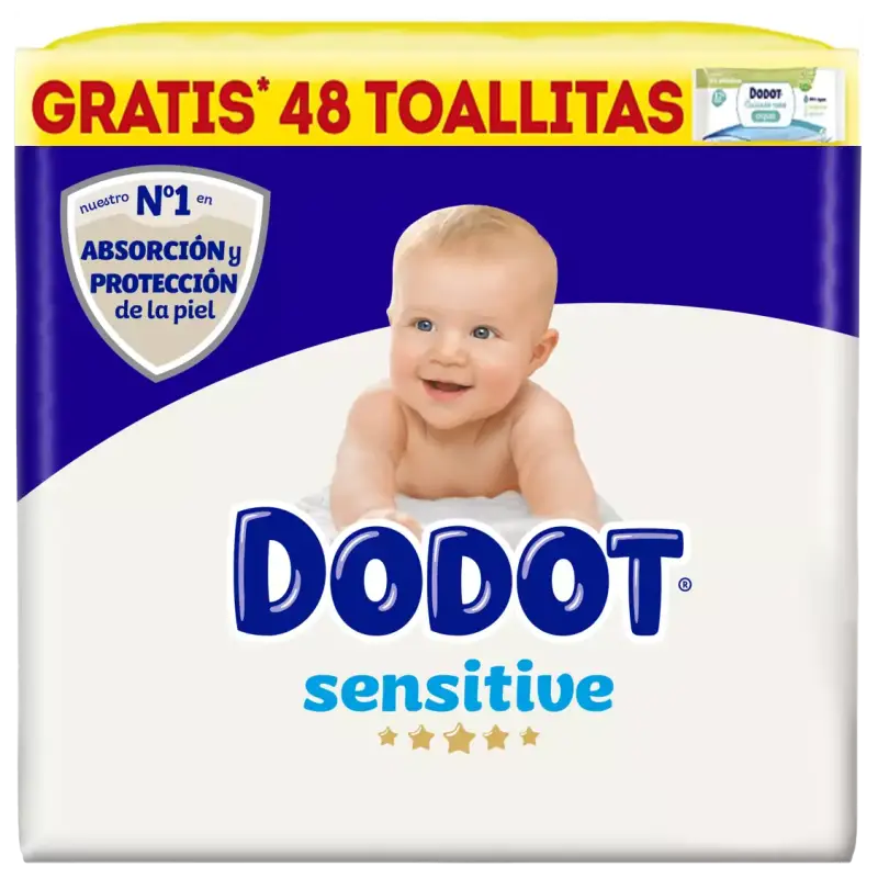 Pack 44 Pañales Dodot Sensitive Extra Pack 44 Pañales Dodot Sensitive Extra