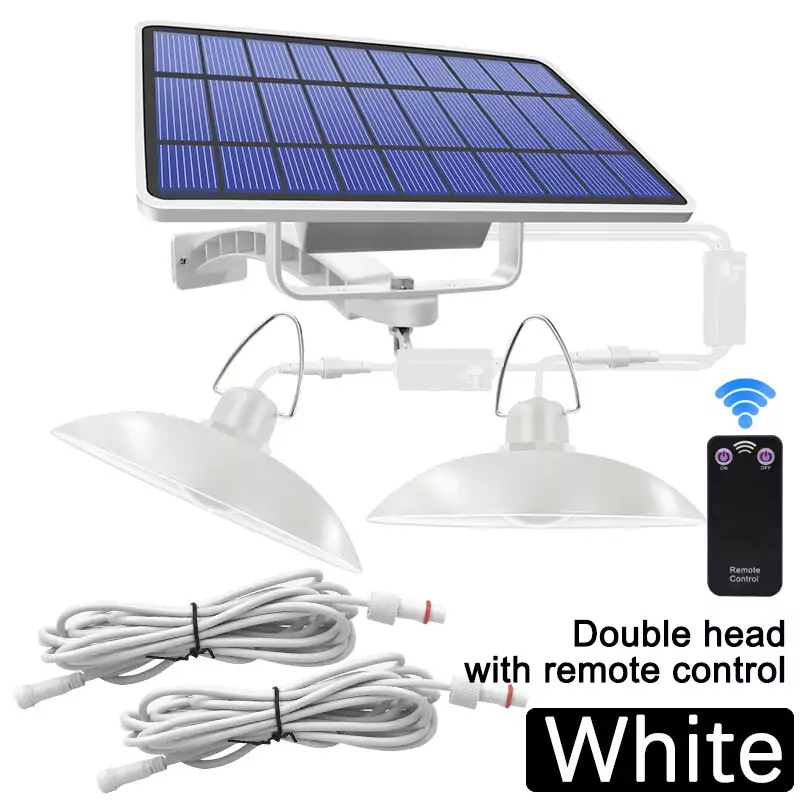 Luz colgante solar de doble punto control remoto Luz colgante solar de doble punto control remoto