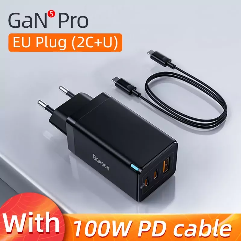 Cargador QC Baseus 65W GaN Cargador QC Baseus 65W GaN