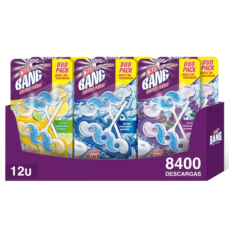 12x Colgador WC Fresh Cillit Bang Active Fresh 12x Colgador WC Fresh Cillit Bang Active Fresh
