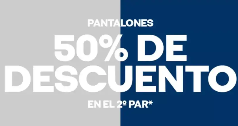 50% Dto. en el 2º par de pantalones en Jack&Jones 50% Dto. en el 2º par de pantalones en Jack&Jones