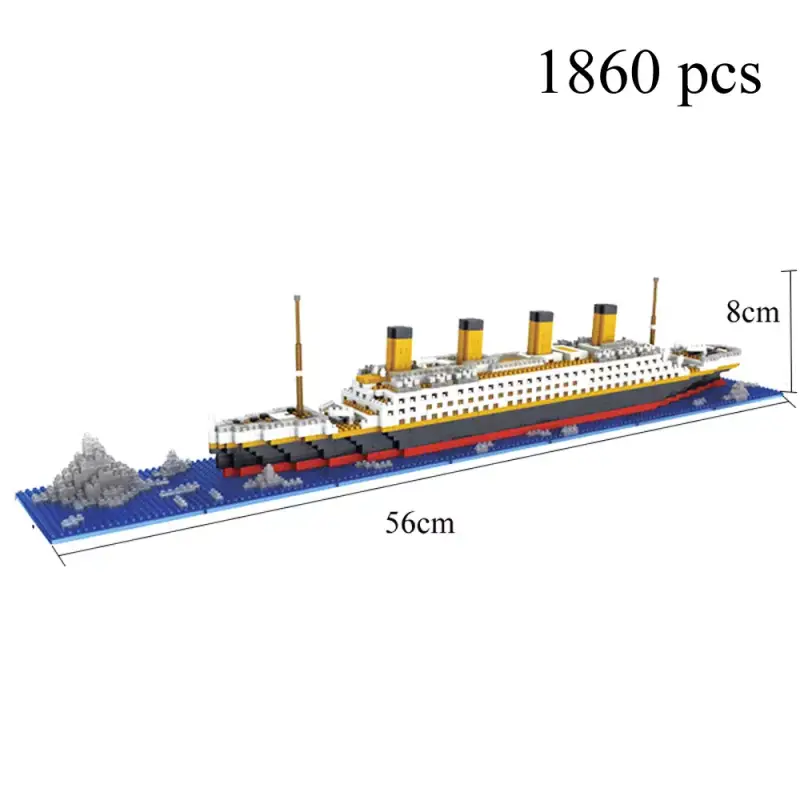 Juego de construcción Titanic tipo Lego 1860 piezas Juego de construcción Titanic tipo Lego 1860 piezas