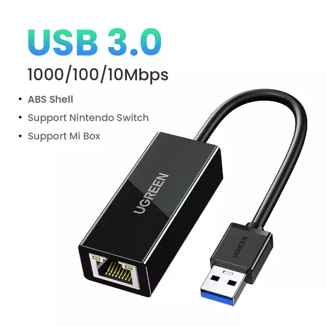 Adaptador USB 3.0 a Ethernet RJ-45 1000Mbps Adaptador USB 3.0 a Ethernet RJ-45 1000Mbps