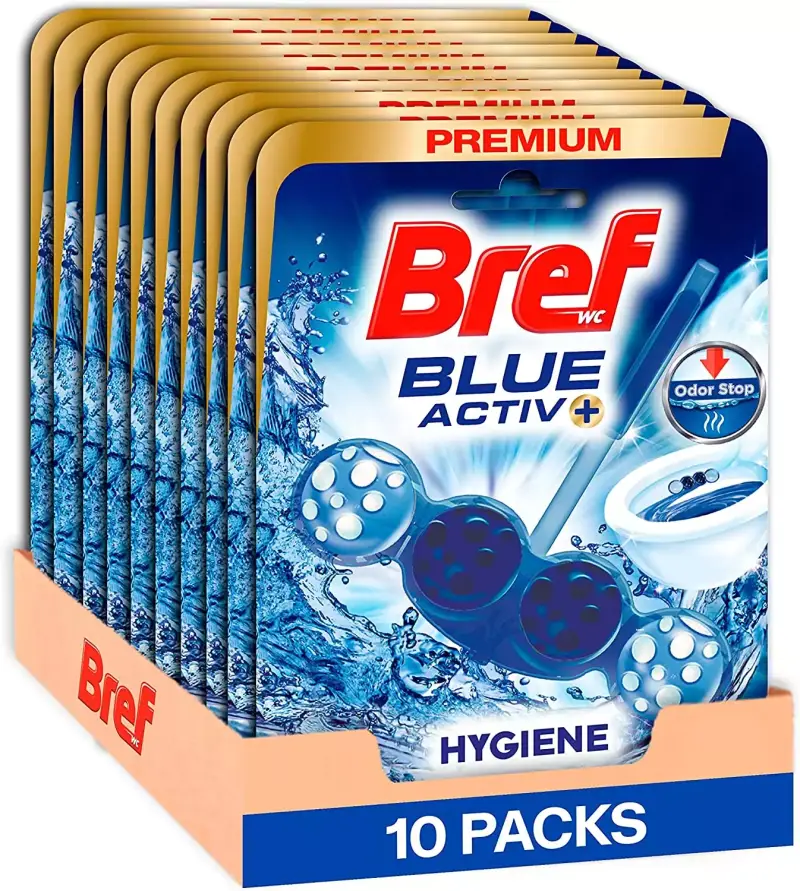 10x Bref Blue Active Higiene Colgador WC 10x Bref Blue Active Higiene Colgador WC