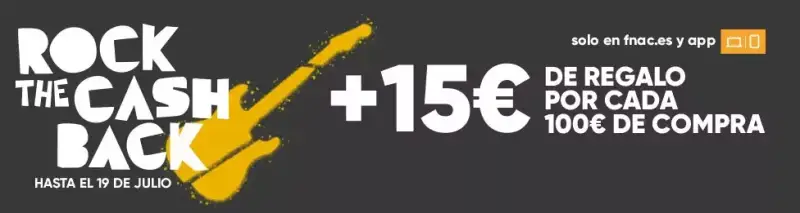 15€ de regalo por cada 100€ de compra en Fnac 15€ de regalo por cada 100€ de compra en Fnac