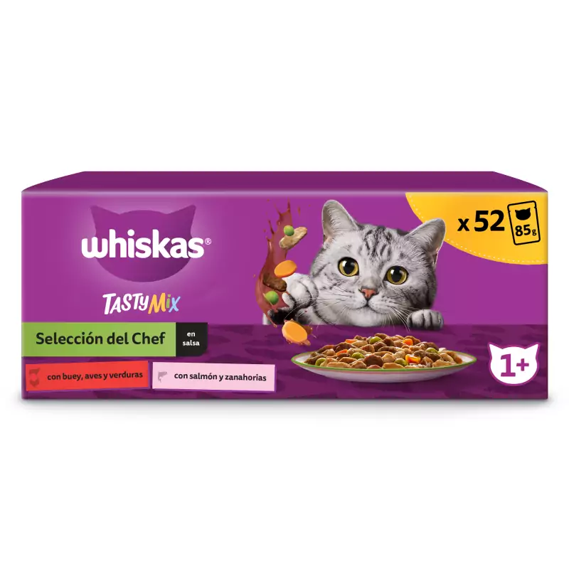 52 Bolsitas de 85g Whiskas Tasty Mix 52 Bolsitas de 85g Whiskas Tasty Mix