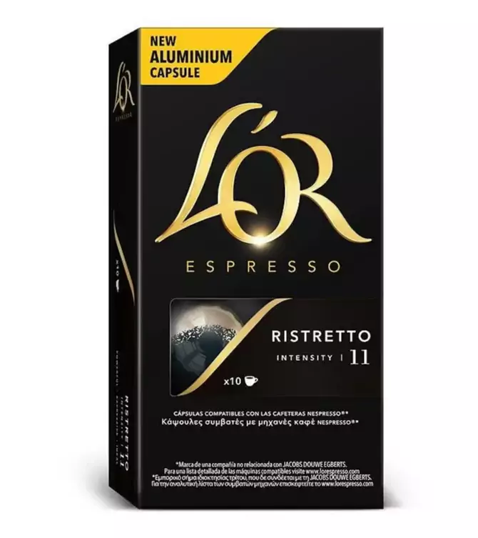 10 capsulas Ristretto L'OR para Nespresso 10 capsulas Ristretto L'OR para Nespresso
