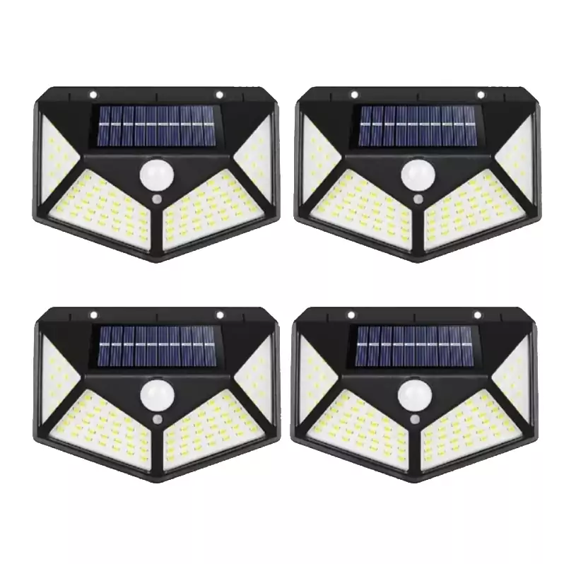 Pack 4 focos LED con panel solar Pack 4 focos LED con panel solar
