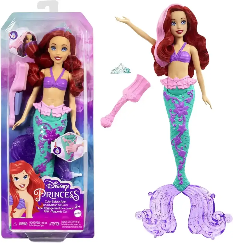 Muñeca Princess Ariel Cambia de Color Muñeca Princess Ariel Cambia de Color
