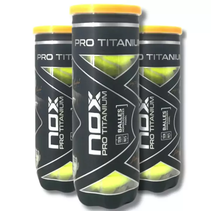 3 Botes de pelotas de pádel Nox Titanium Pro 3 Botes de pelotas de pádel Nox Titanium Pro