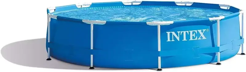 Intex Piscina redonda azul con estructura metálica elevada 4485 litros 305x76 cm Intex Piscina redonda azul con estructura metálica elevada 4485 litros 305x76 cm