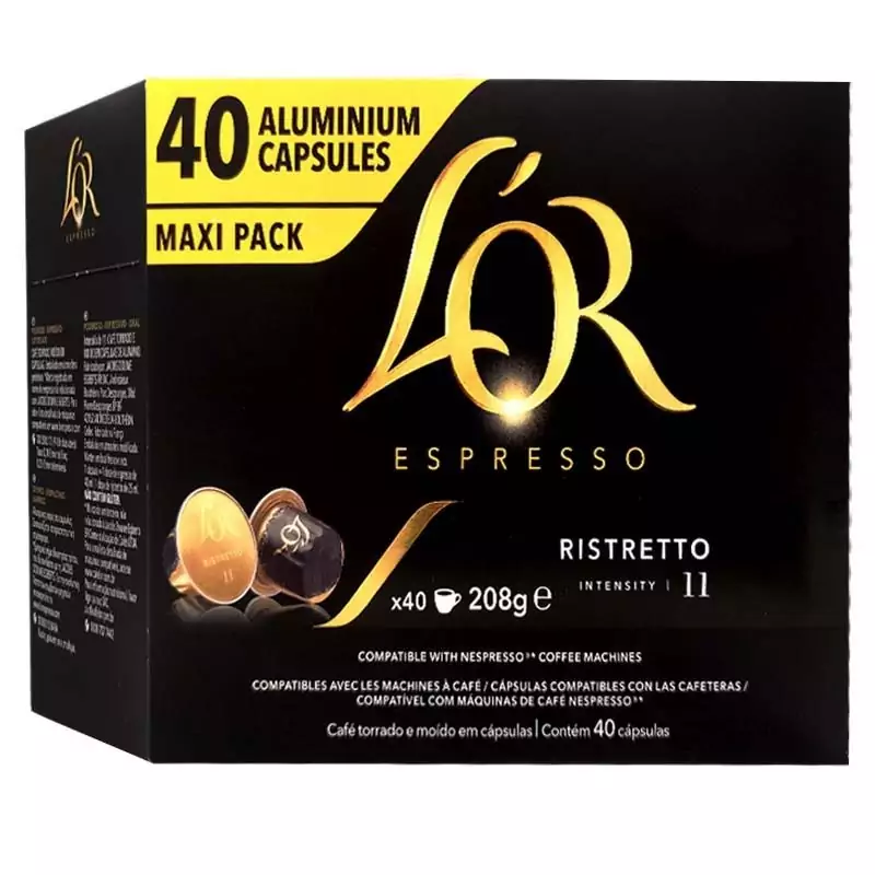 40x Cápsulas Ristretto L'OR Maxi Pack 40x Cápsulas Ristretto L'OR Maxi Pack