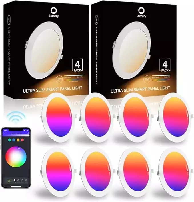 8x Foco Downlight LED 18W RGB WiFi 8x Foco Downlight LED 18W RGB WiFi