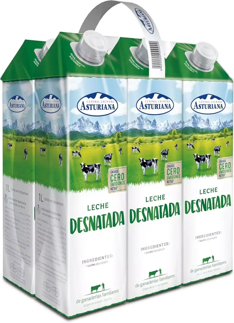 6 x 1L Central Lechera Asturiana Leche Desnatada 6 x 1L Central Lechera Asturiana Leche Desnatada
