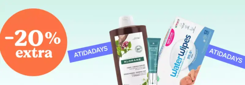 20% EXTRA en +6.500 artículos en los Atida Days 20% EXTRA en +6.500 artículos en los Atida Days