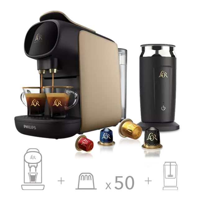 Cafetera L’OR Barista Sublime + 50 cápsulas + Espumador Cafetera L’OR Barista Sublime + 50 cápsulas + Espumador
