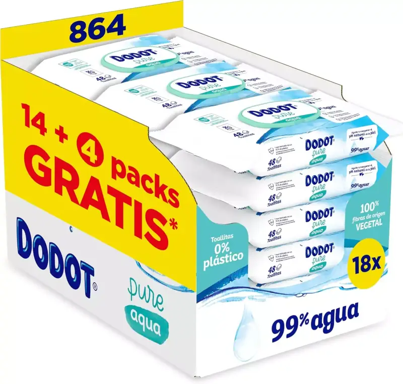 864 Toallitas Dodot Aqua Pure 864 Toallitas Dodot Aqua Pure