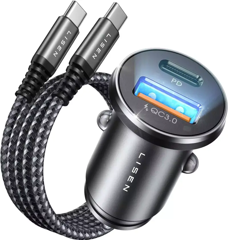 Cargador rápido 54W USB-C para coche LISEN Cargador rápido 54W USB-C para coche LISEN
