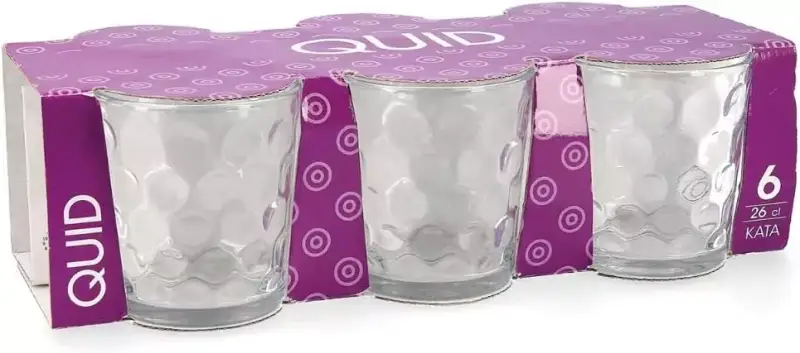 6x 26cl Vaso vidrio Quid Kata forma baja 6x 26cl Vaso vidrio Quid Kata forma baja