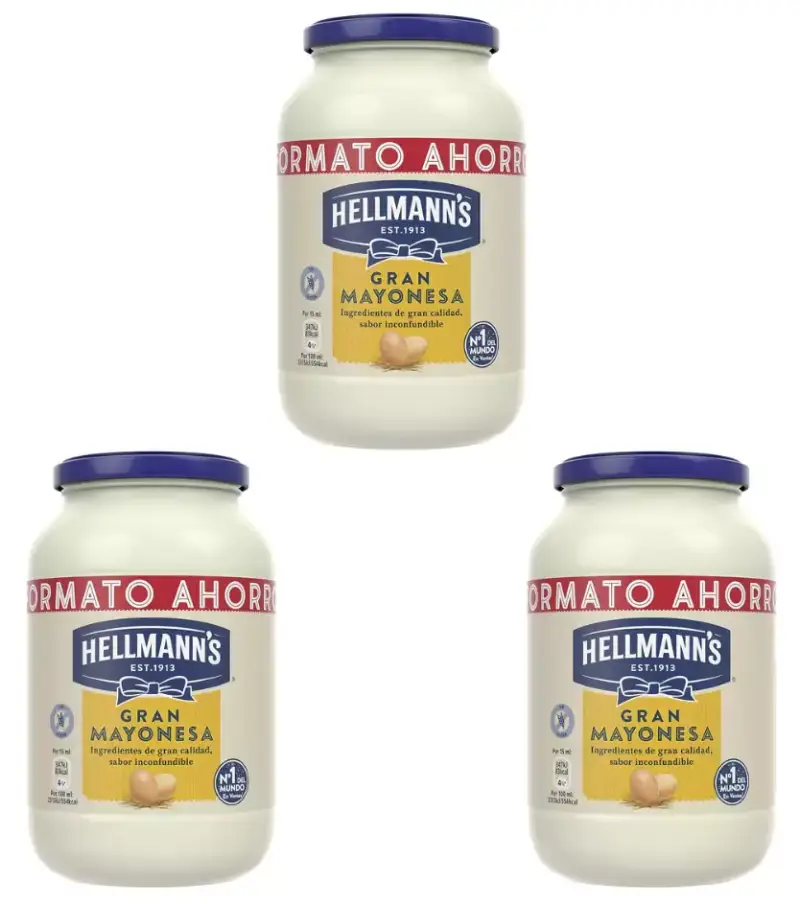 3x 825 ml Tarro Gran Mayonesa Hellmann's 3x 825 ml Tarro Gran Mayonesa Hellmann's