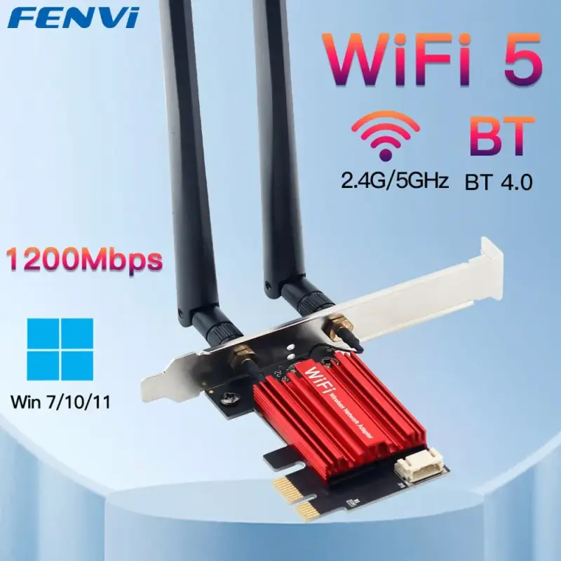 Adaptador inalámbrico WiFi 5 PCI-E Adaptador inalámbrico WiFi 5 PCI-E