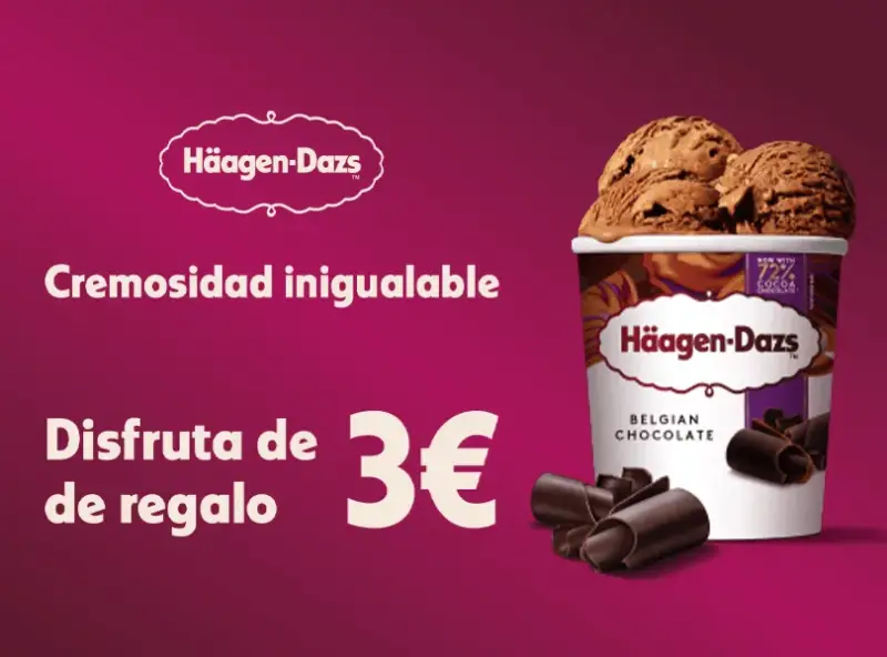 3€ de reembolso Helado Häagen-Dazs 3€ de reembolso Helado Häagen-Dazs