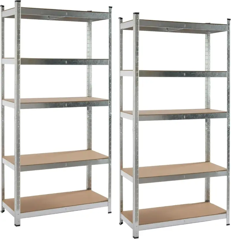 2 Estanterías metálicas con 5 baldas 180x90x40cm 2 Estanterías metálicas con 5 baldas 180x90x40cm