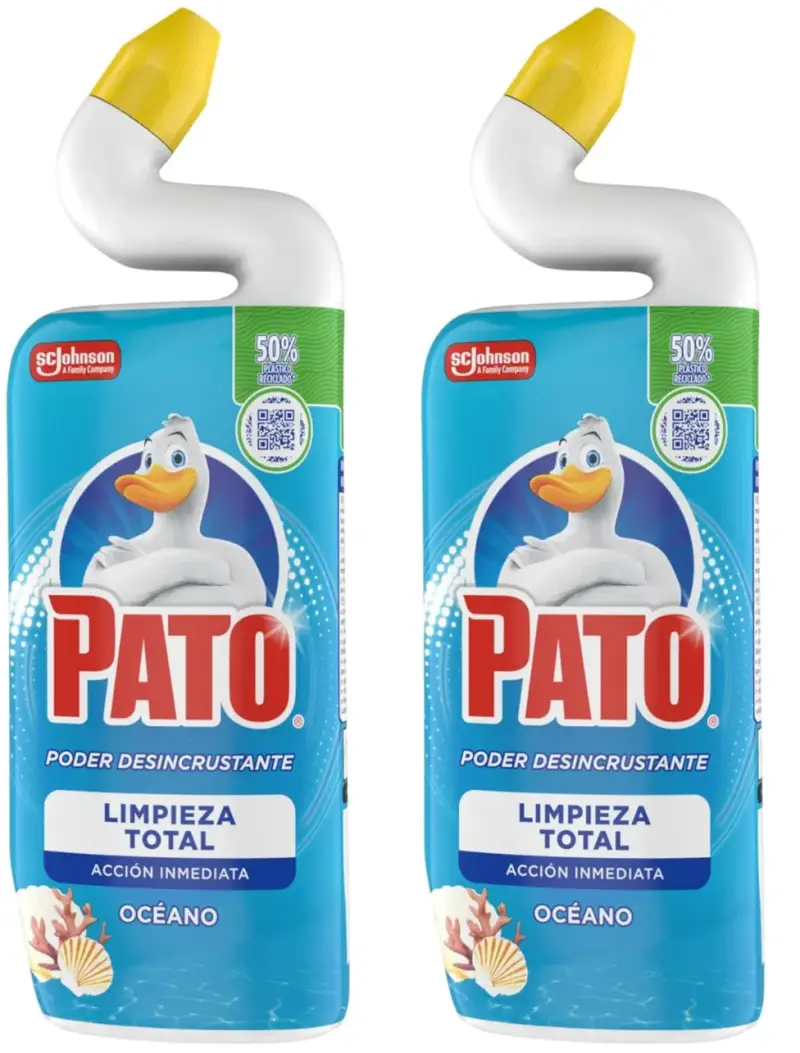 2x 750ml Limpiador quitamanchas para inodoro Pato fragancia océano 2x 750ml Limpiador quitamanchas para inodoro Pato fragancia océano