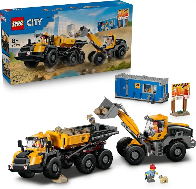 LEGO City Camión Volquete y Cargadora Frontal de Juguete LEGO City Camión Volquete y Cargadora Frontal de Juguete